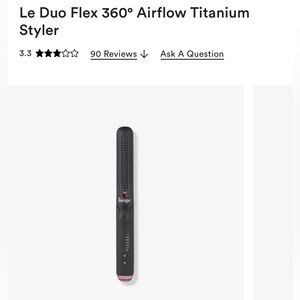 L’ange Le Duo Flex 360 Airflow Curler + Straightener NWOB